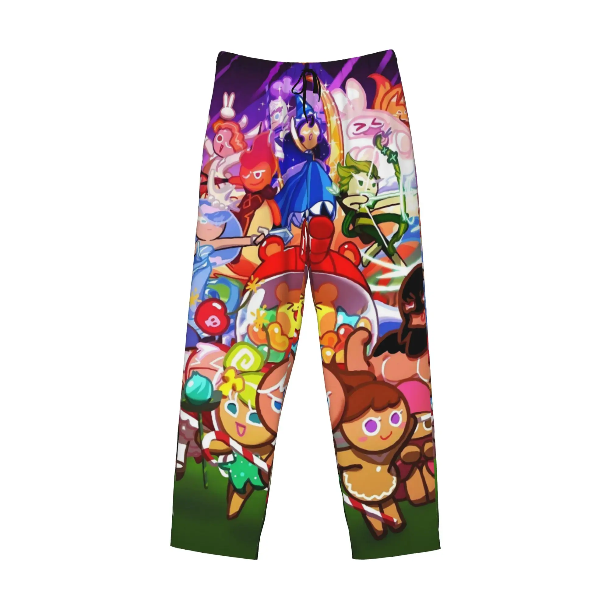 Custom C-Cookie Run Kingdom Pajama Pants Men Cute Anime Sleepwear Lounge Sleep Bottoms Stretch with Pockets - view 3