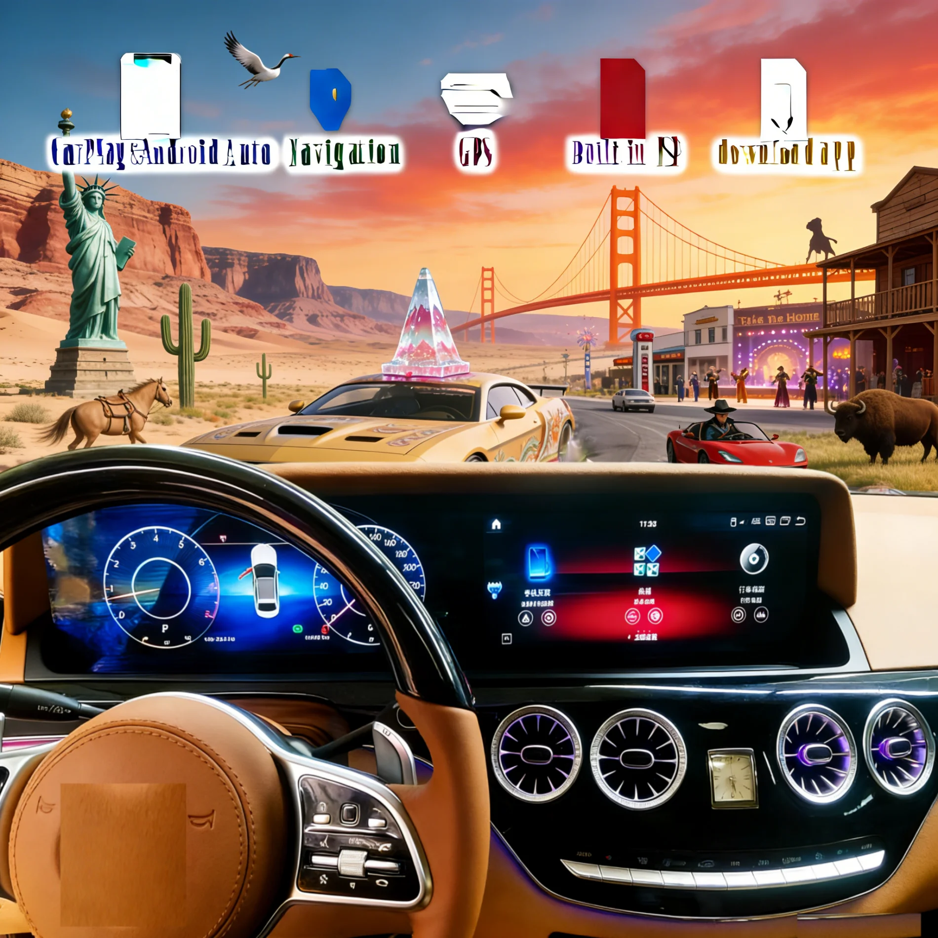 

24,6-дюймовый экран с Android 14 и CarPlay для Mercedes Benz S-класса CL W221 W216 2005-2013, автомобильная магнитола с GPS и мультимедийным проигрывателем