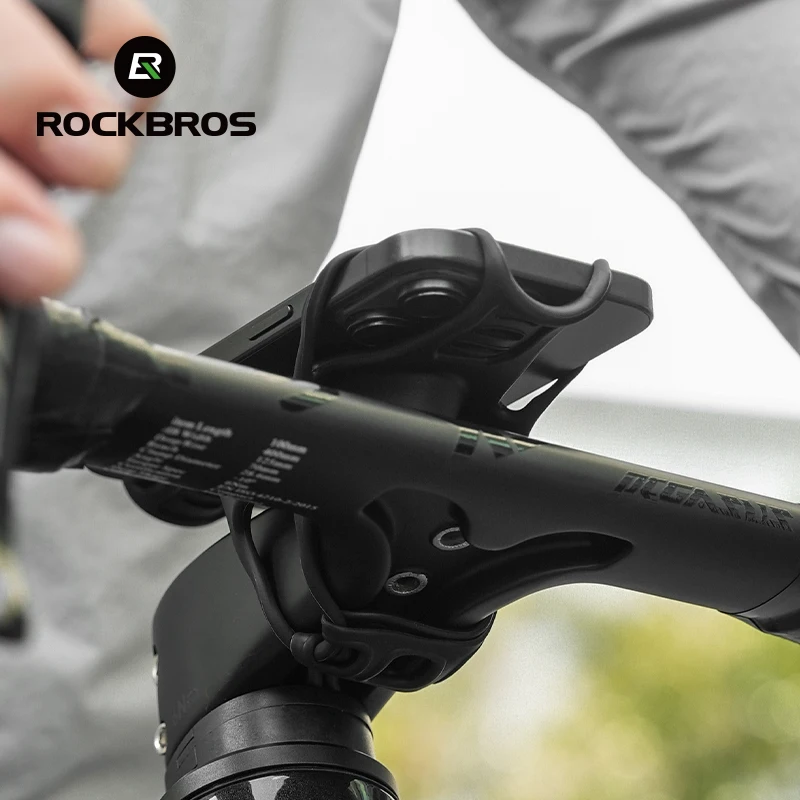 ROCKBROS Mobile Phone Holder Silicone Quick Release Navigation Bracket Road Bike Bicycle Driving Mobile Phone Holder