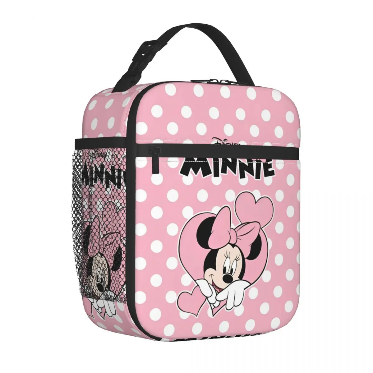 Cartoon Cute Minnie Mickey Mouse Insulated Lunch Bag Large Pink Lunch Container Thermal Bag Tote Lunch Box Work Picnic Men Women