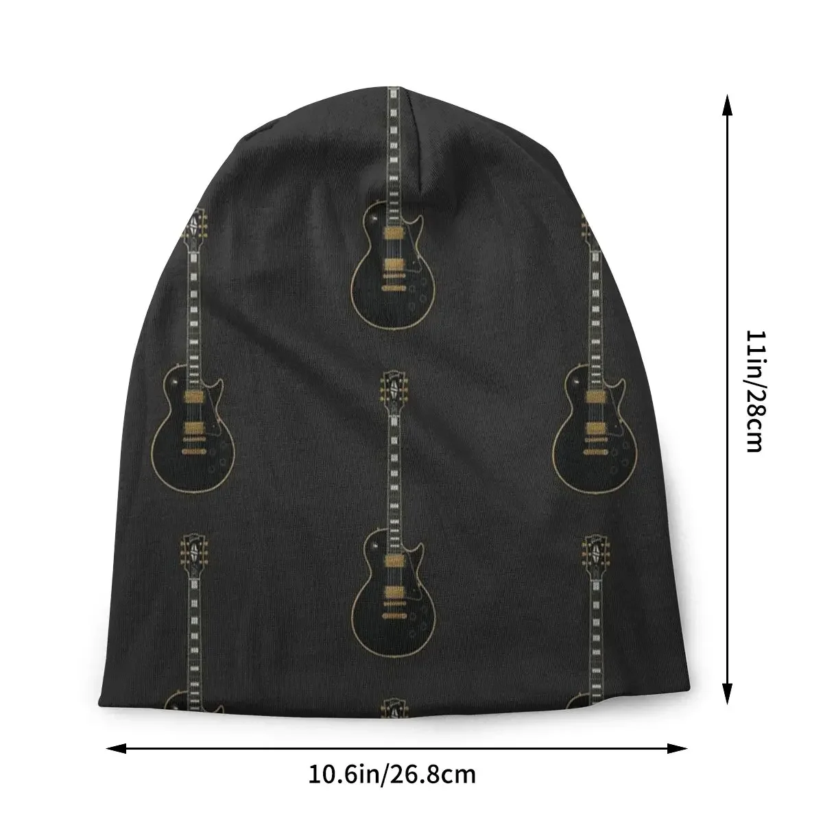 Lp Guitar Rock Roll Heavy Music Cap Hip Hop Ski Skullies gorros Unisex, gorro de punto multifunción, Otoño e Invierno