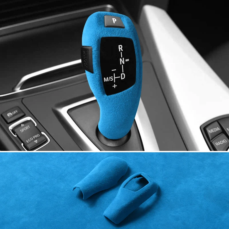 

For BMW 5er F10 F18 5GT F07 Car Gear Shift Knob Shifter Boot Trim Frame Stickers lnterior Tuning Accessories Made of Alcantara