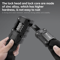 WEST BIKING Bicycle Chain Lock Carbon Steel 4 Digit Password Lock Outdoor Anti-Theft Scooter Bike Chain Lock Bike Accessories