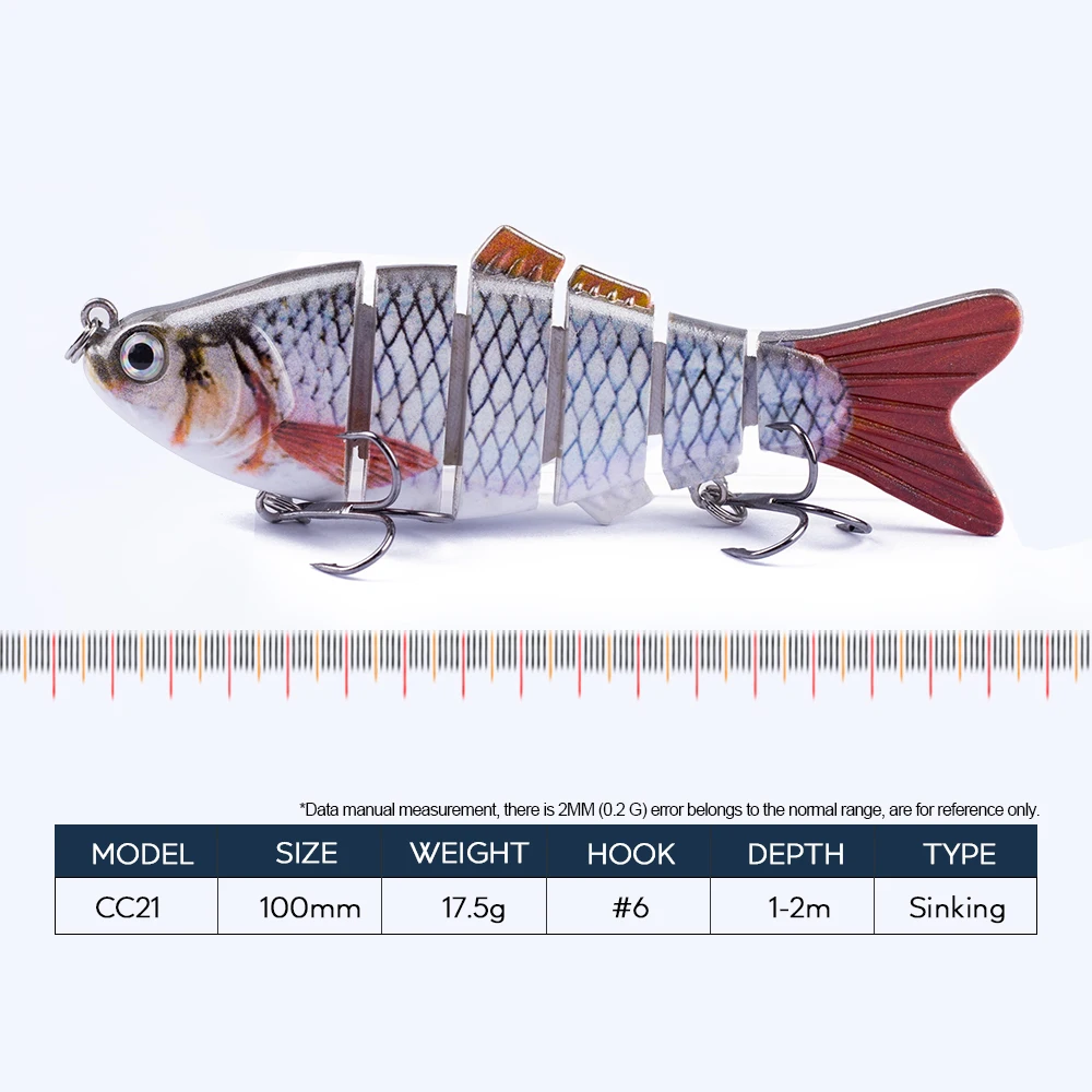 Hanlin Wobbler Multiarticulado Hundido – Swimbait 10cm 16,5g