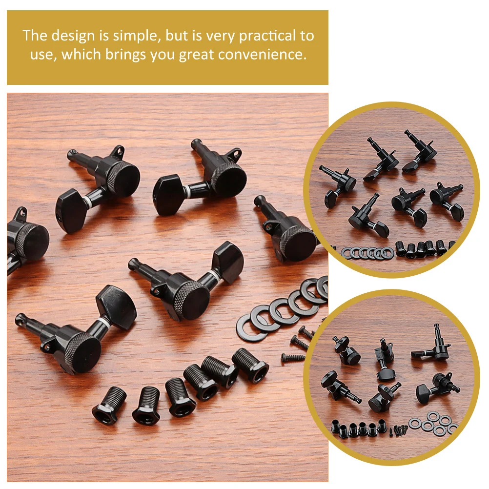 

Musical Instrument Machine Head Black String Accurate Guitar Locking Tuners Zinc Alloy