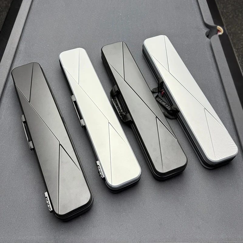 ‌Professional 6-Slot Pool Cue Case with Lock  Hard Billiards Storage  1/2 Split Jump Break Cue Compatible  Stylish Billiard Bag
