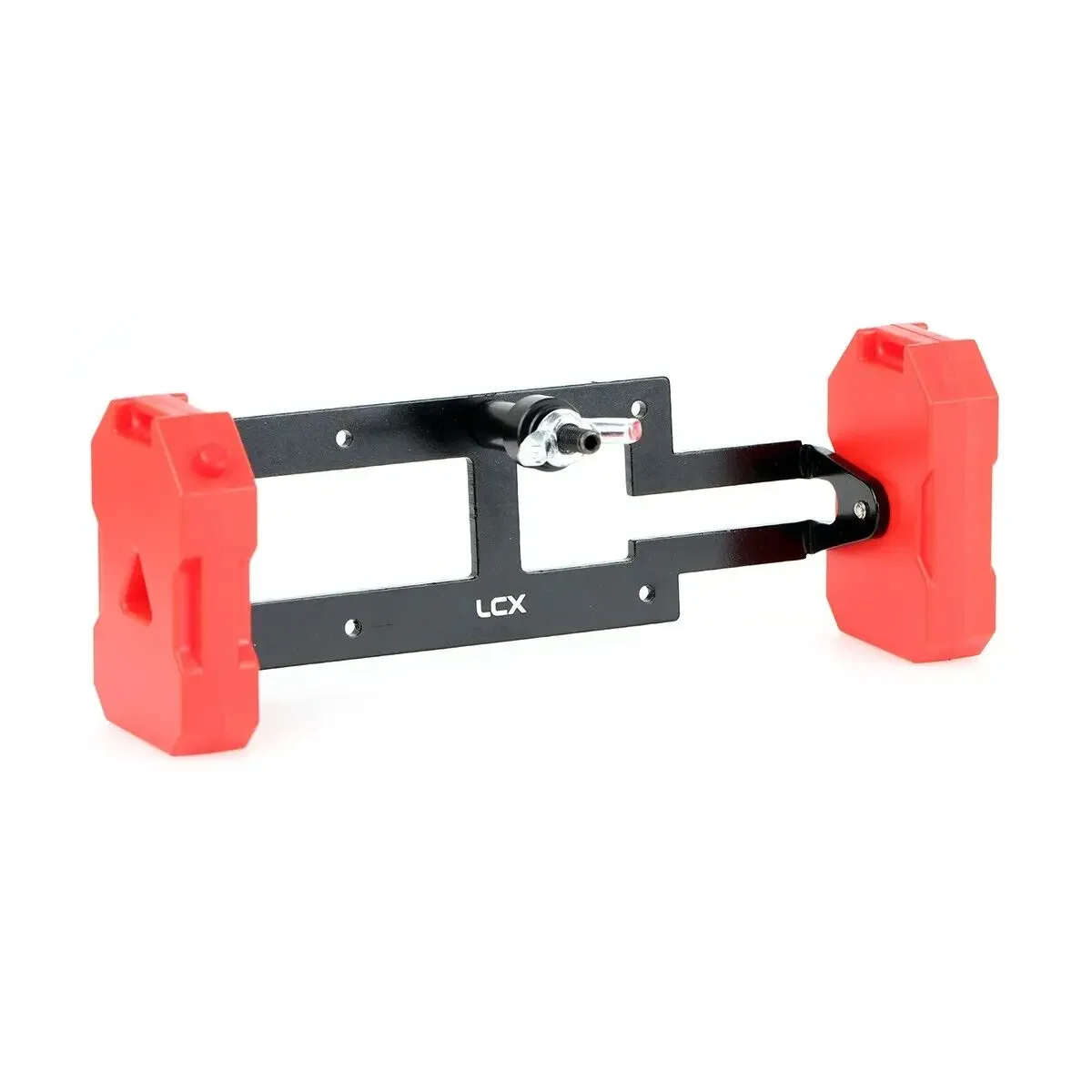 LCX Racing 1/10 RC Crawler Auto Reservewiel Rack Carrier met Schaal Brandstoftank voor TRX4 TRX6 SCX10 II III Gen8 Upgrades Accessoires