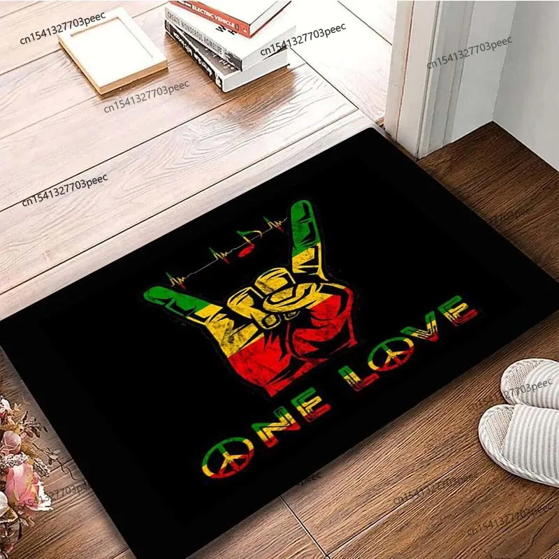 Reggae music Jamaican style area rug bedroom living room decoration carpet balcony bathroom non-slip carpet fashion decoration