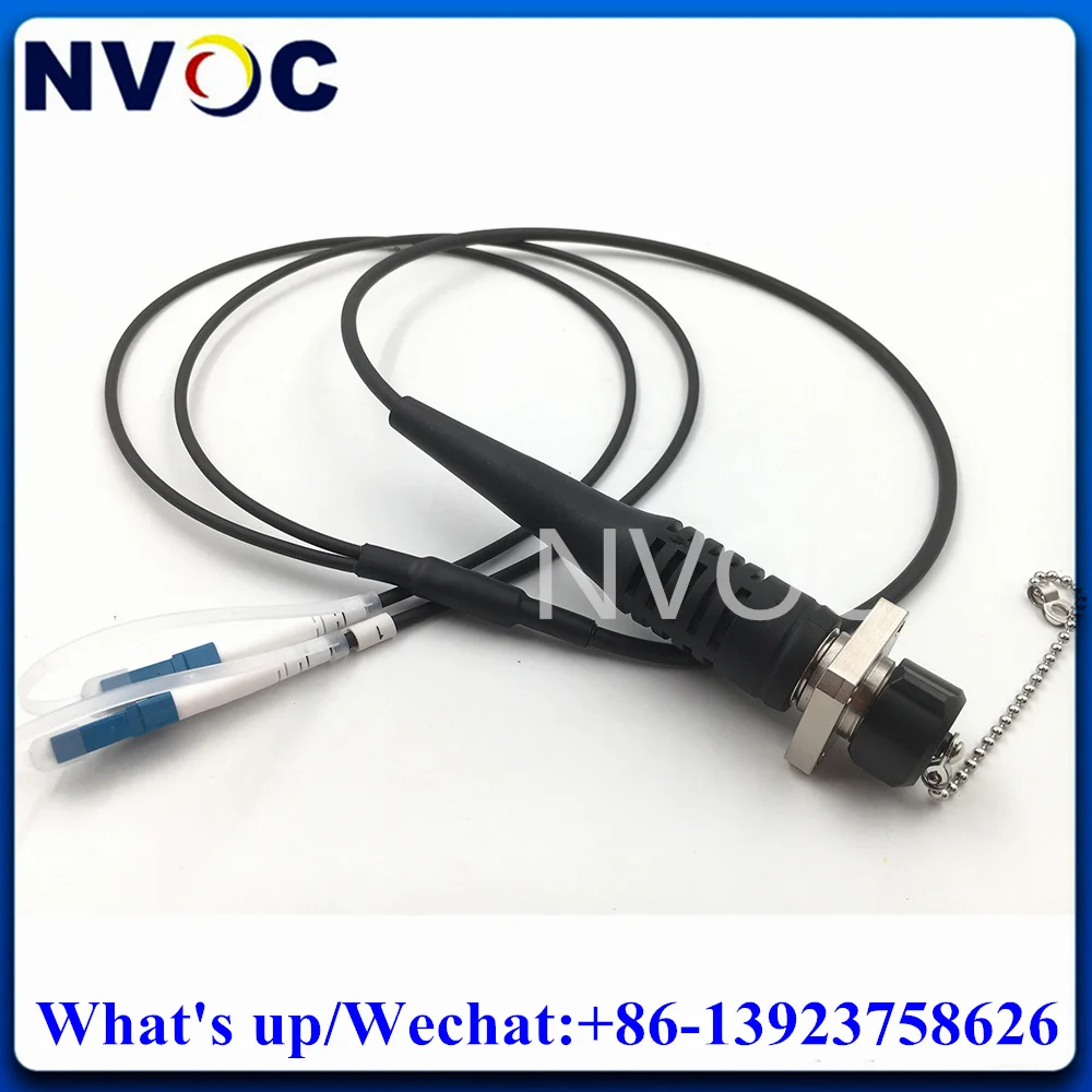 2Cores,ODC Square (Female) to LC/SC/FCUPC 1M Outdoor Fiber Optic Armored Patch Cord ODC-LC UPC PLUG/SOCKET Cable Connector