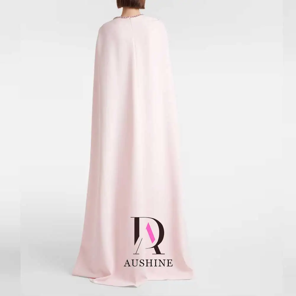 Aushine-vestido de noche de cumpleaños de lujo para mujer, largo hasta el suelo, sin mangas, elegante, vestidos de fiesta de boda, 2024Fu