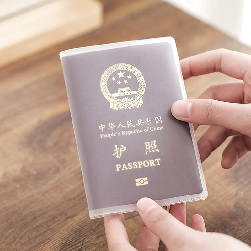 New Transparent PVC Women Men Travel Passport Cover Bag Waterproof Protective Sleeve with ID credit Card Holder Bags