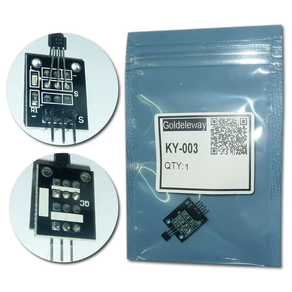 Módulo de Sensor magnético estándar KY-003 para Arduino AVR Smart Cars, PIC Good KY 003, 10 unidades por lote, nuevo