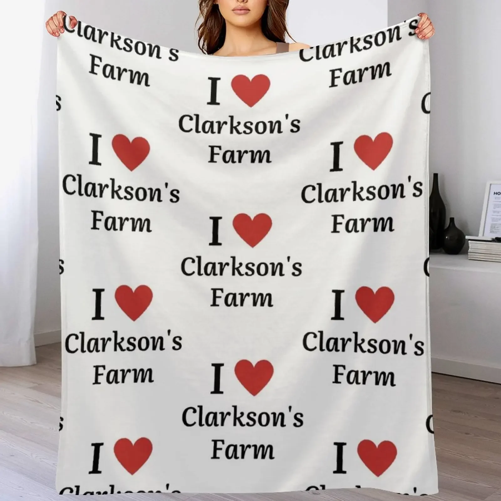 

I Love Clarkson_s Farm Throw Blanket Flannel Fabric Tourist Hairy Camping Blankets