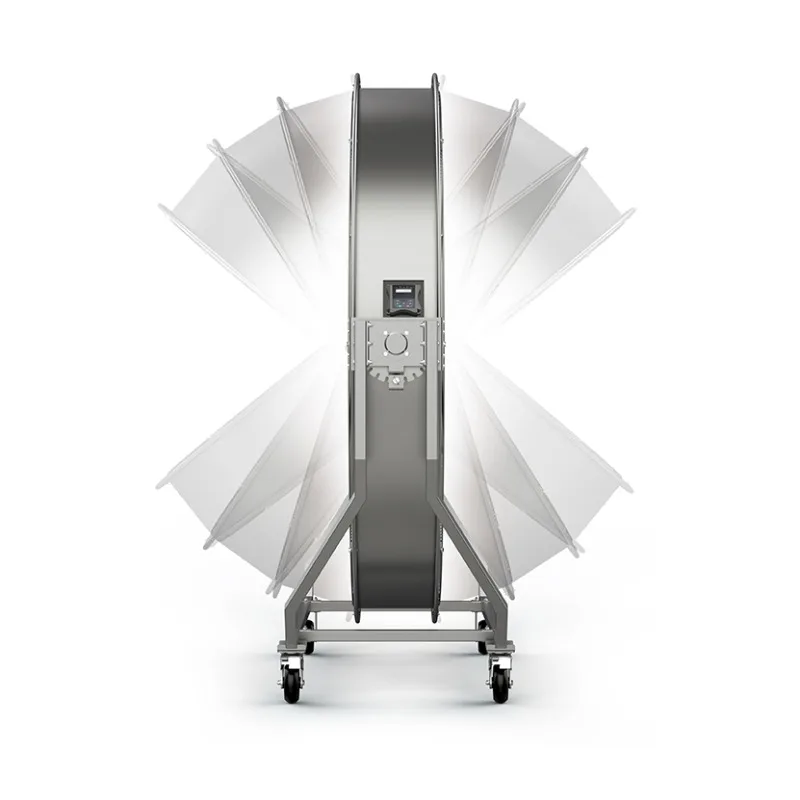 1.5m Blade Diameter 6 Blades Portable AC PMSM Motor Mobile Cooling Fan Industrial Free-Standing Low Noise 39dB for Gym Warehouse