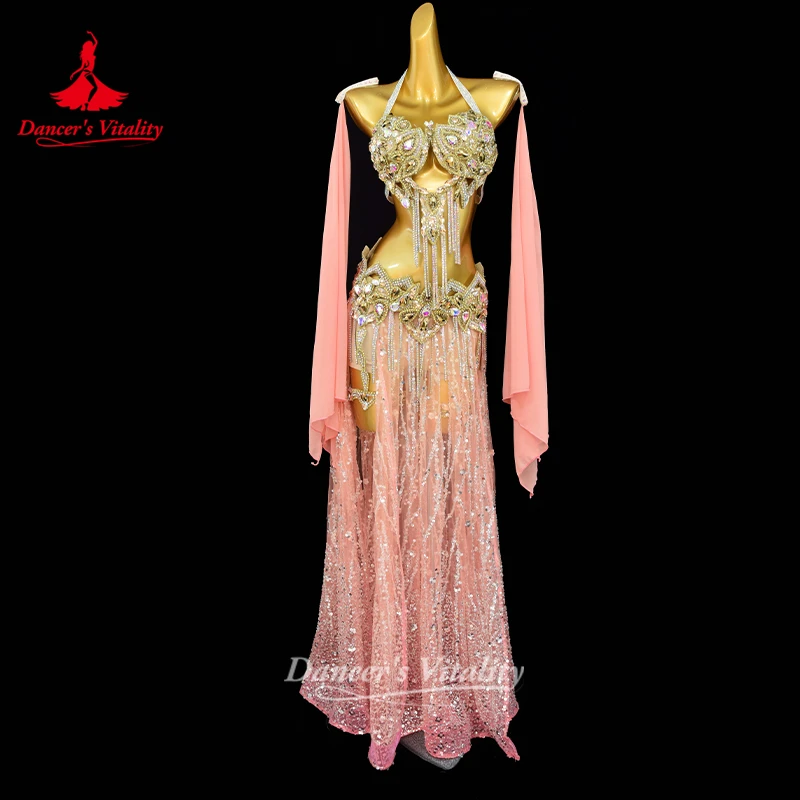 

Adult Female Oriental Dance Pop Romantic Classic Perform Outfit Bellydance Luxury Competition Suit Customized Dancer's Vitality