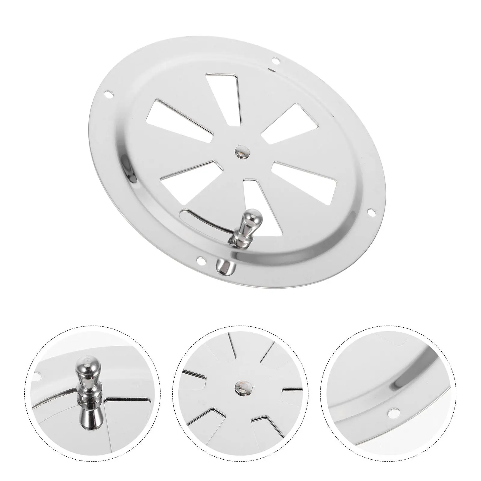 Air Vent Cover Stainless Steel Container For Door Air Vent Marine Engine Round Louver Adjustable Boat Yacht Cabin