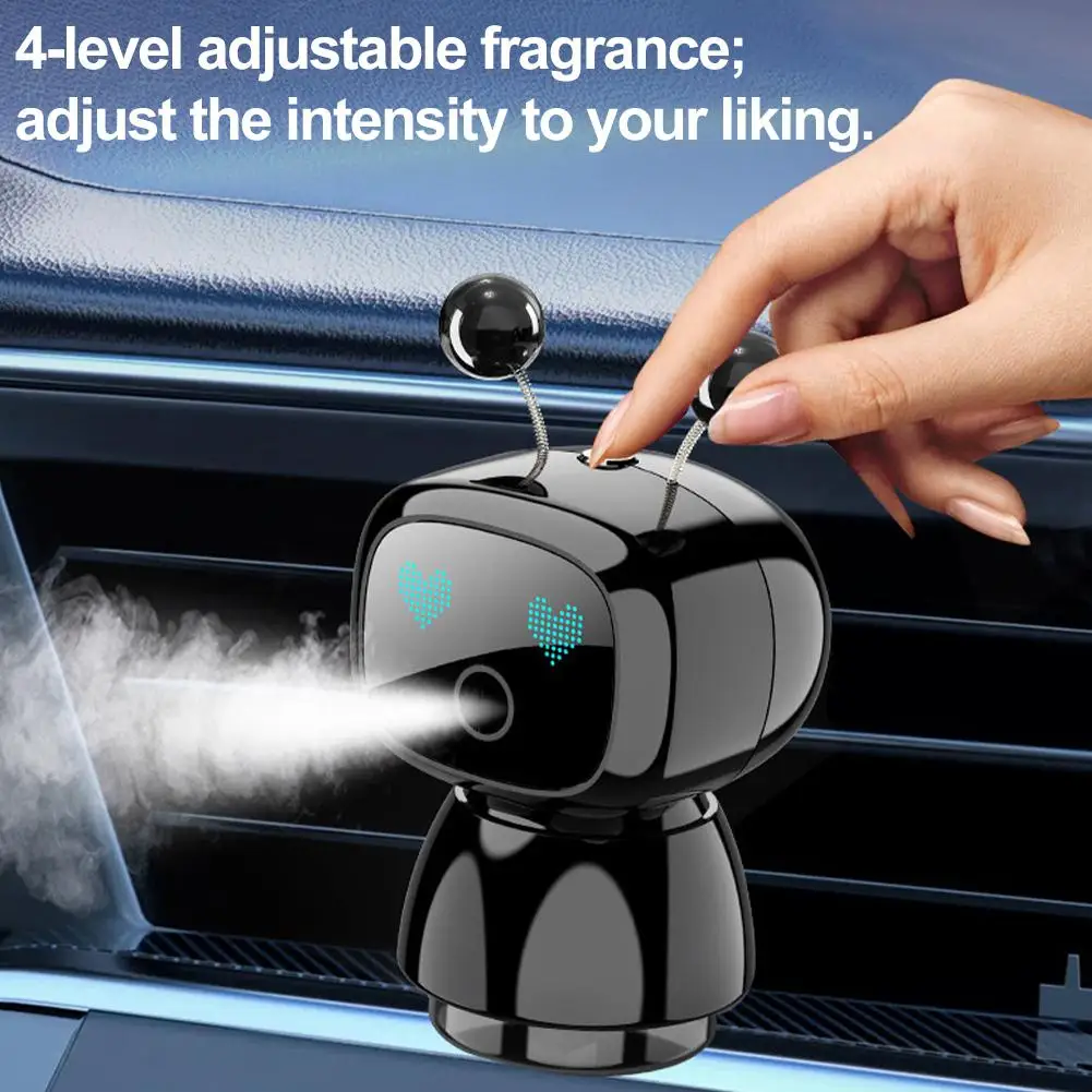 Smart Car Aroma Diffuser  Air Outlet Fragrance Air Purifier Creative  Interior Decor Gift For Car Lover Cute Robot