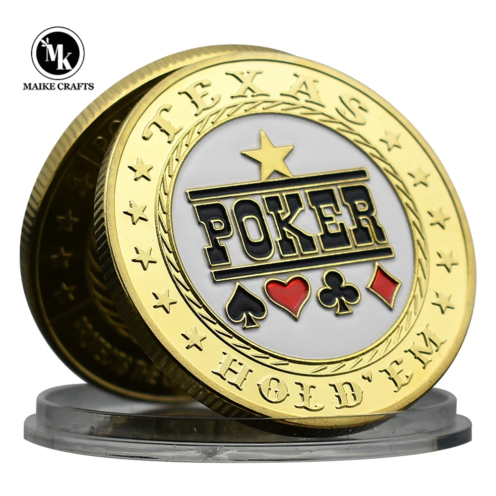 

Texas Hold'em Lucky Poker Coin Poker Card-guard Challenge Coin Commemorative Gifts Home Decoration