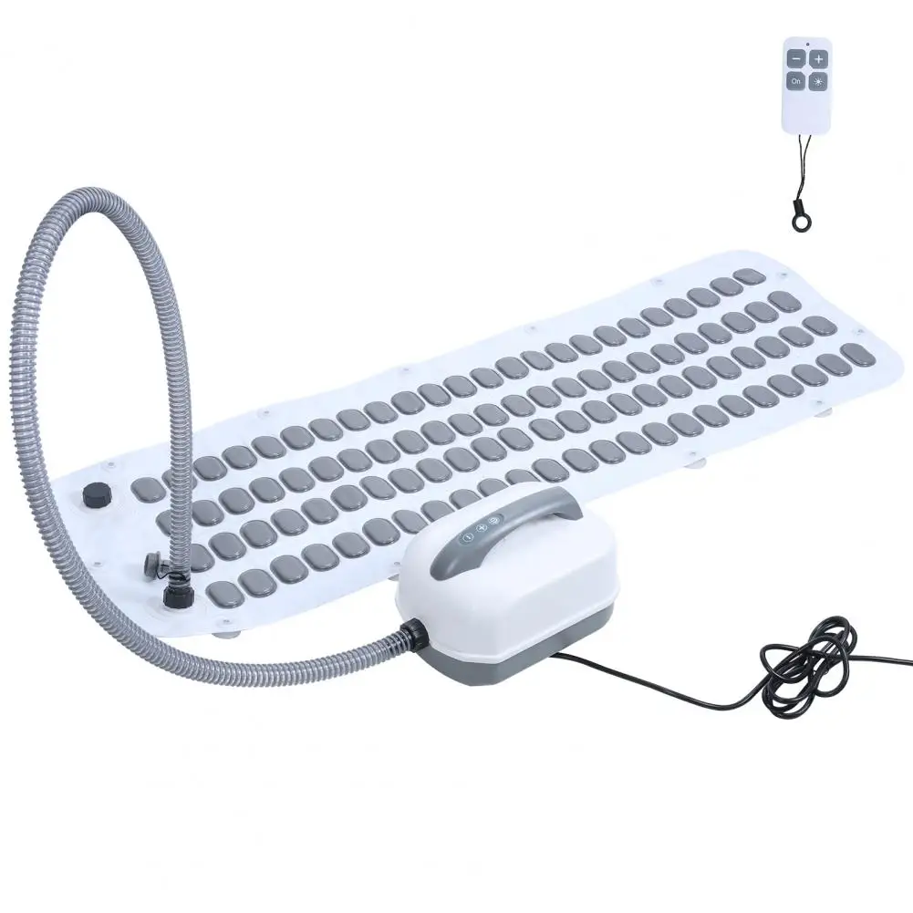 

Portable Spa Bubble Bath Mat, Full Body Bubbling Bath Non-slip Mat with Remote & Pillow, Electric Air Pump & Adjustable Bubble S