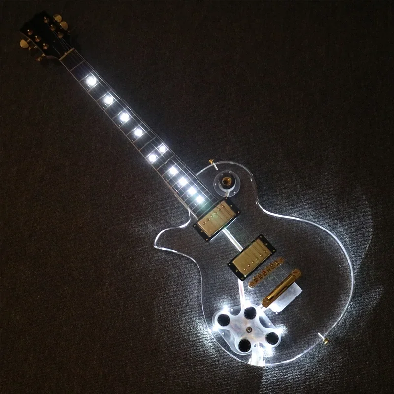 

Afanti Music Acrylic Body Left Hand Electric Guitar With White LED Lights (PAG-111)