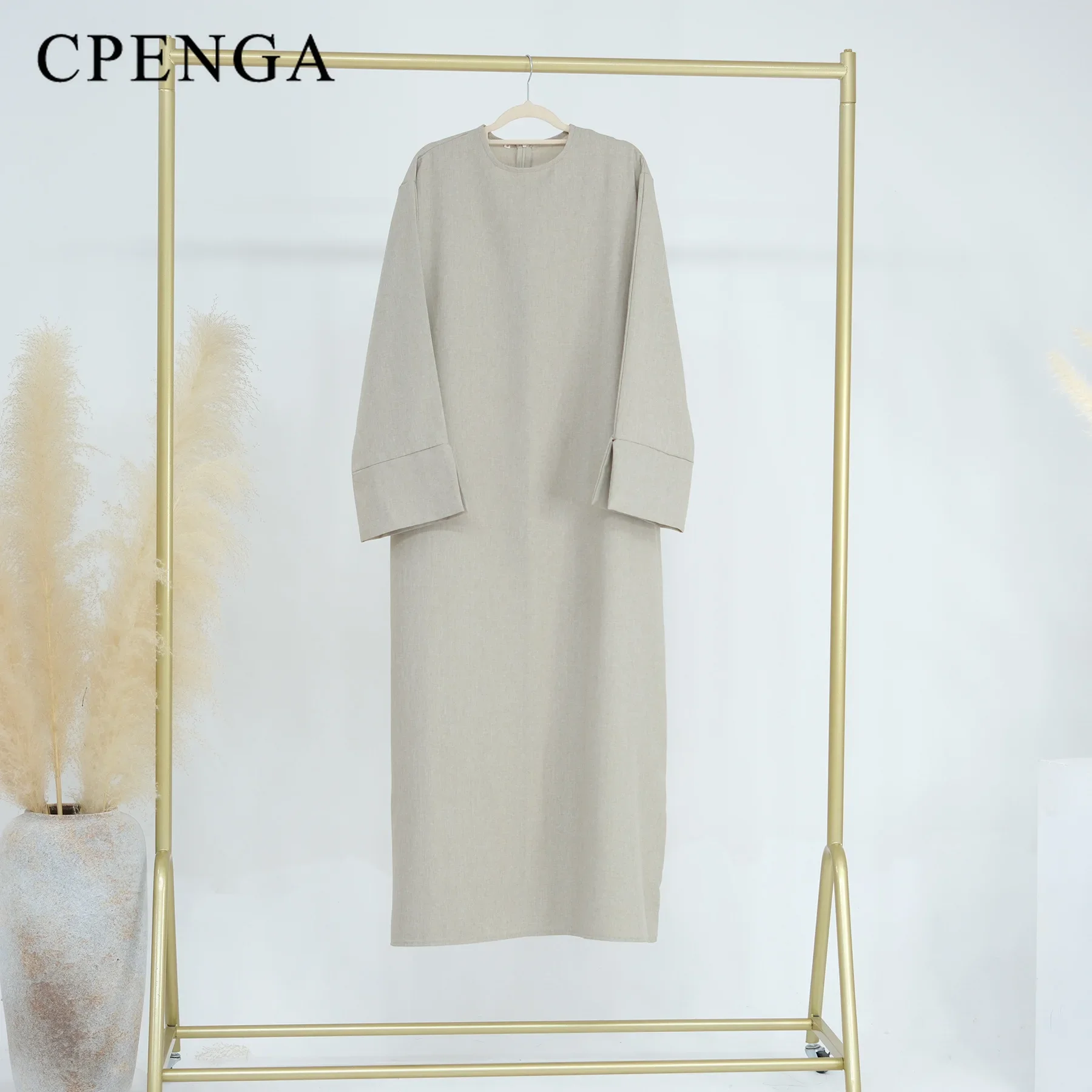 Abaya-Robe kimono en lin pour femmes, cardigan élégant, modeste, ramdan dubaï, tenue de luxe, islam, église, turquie, 2024