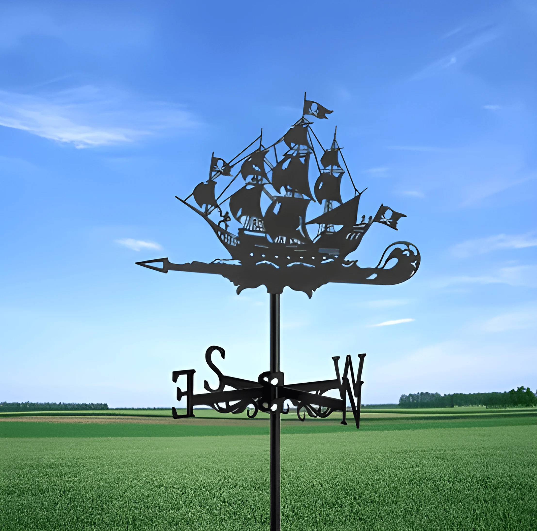 Creative Weather Vane, Outdoor Garden Roof Decoration, Household Items, Arts And Crafts, River Channel Sailing Wind Indicator view 6