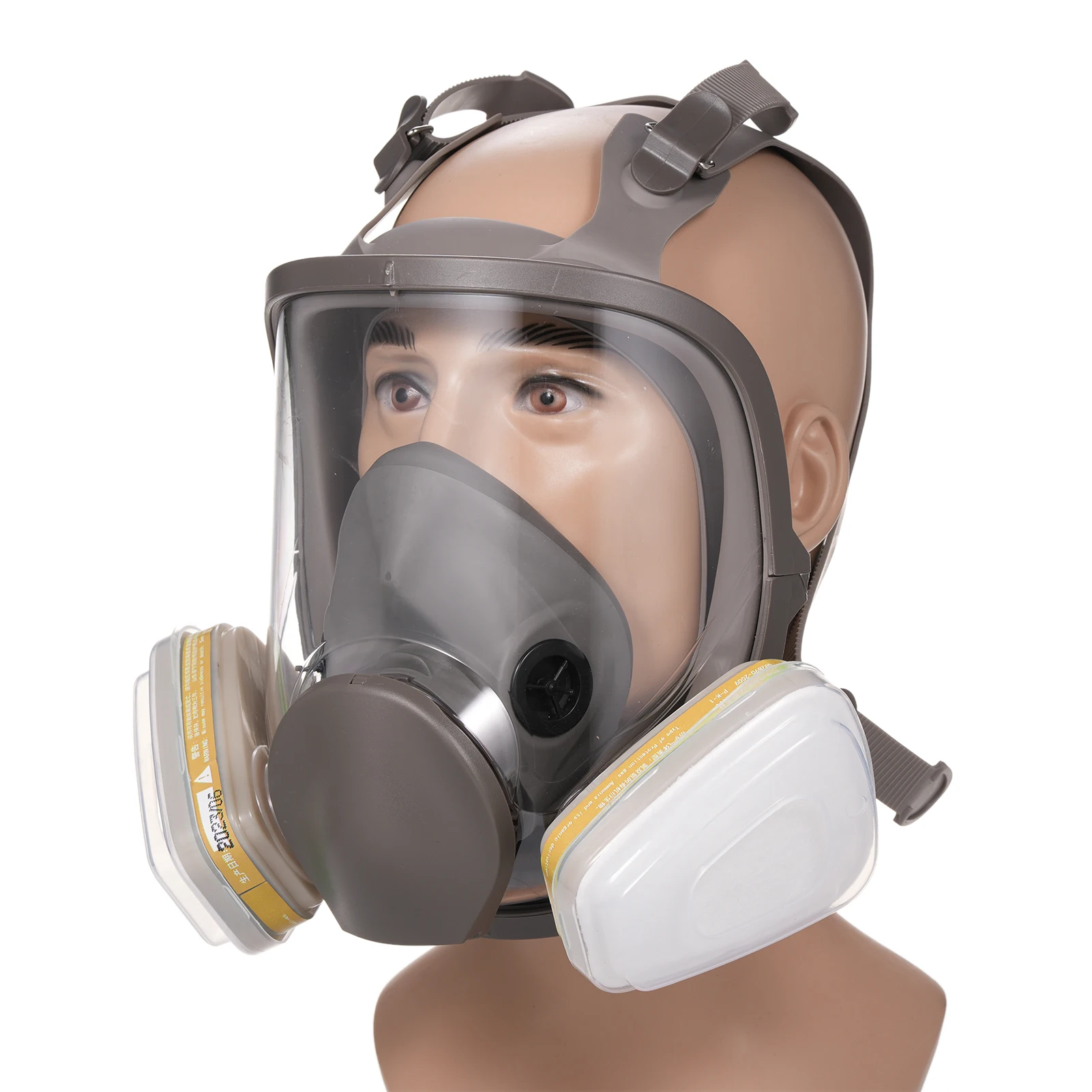 

6800 Reusable Full Face Respirator Full Face Cover 18 in 1 Gas Cover Respirator Wide Field of View for Painting Machine Polishin