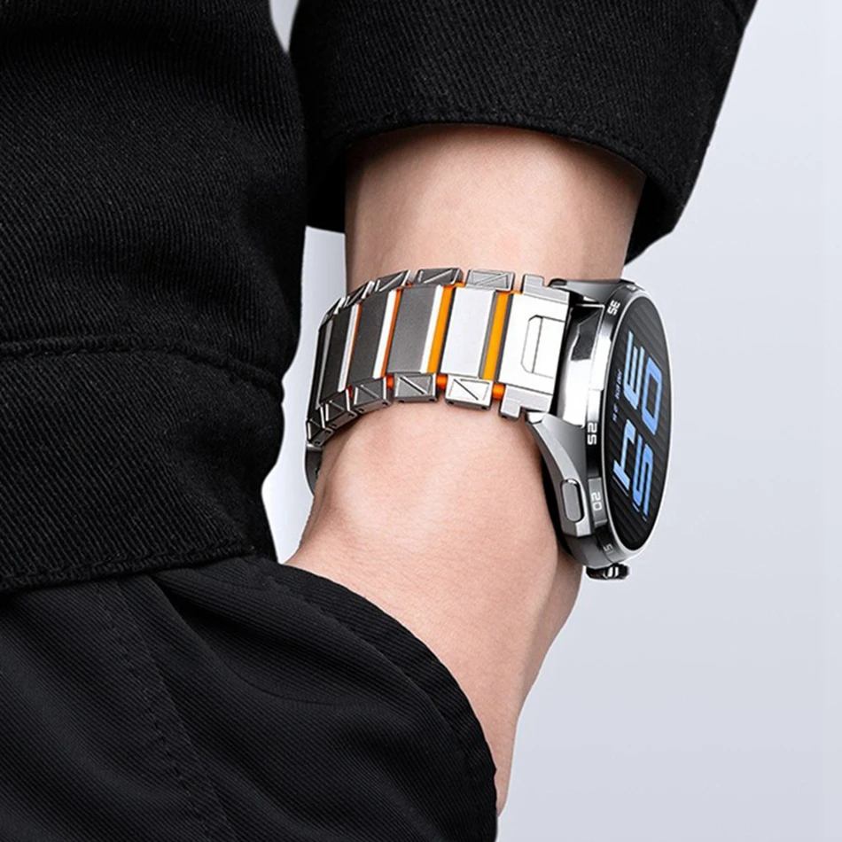 22mm Strap For Samsung Galaxy Watch 9 8 Classic 40/44/46mm Ultra 1/2 47mm HW GT 6/5 Titanium Silicone Metal Magnetic Watch Band