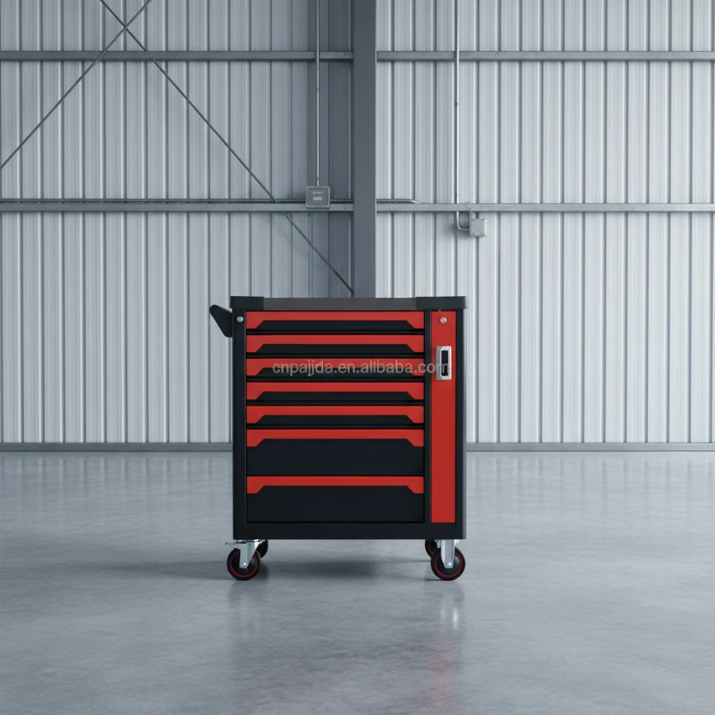 

Workshop Storage Cabinet 5-Drawer Steel Garage Tool Cabinet With Powder Coating Modern Design 300kg Load Capacity OEM OBM Wheels