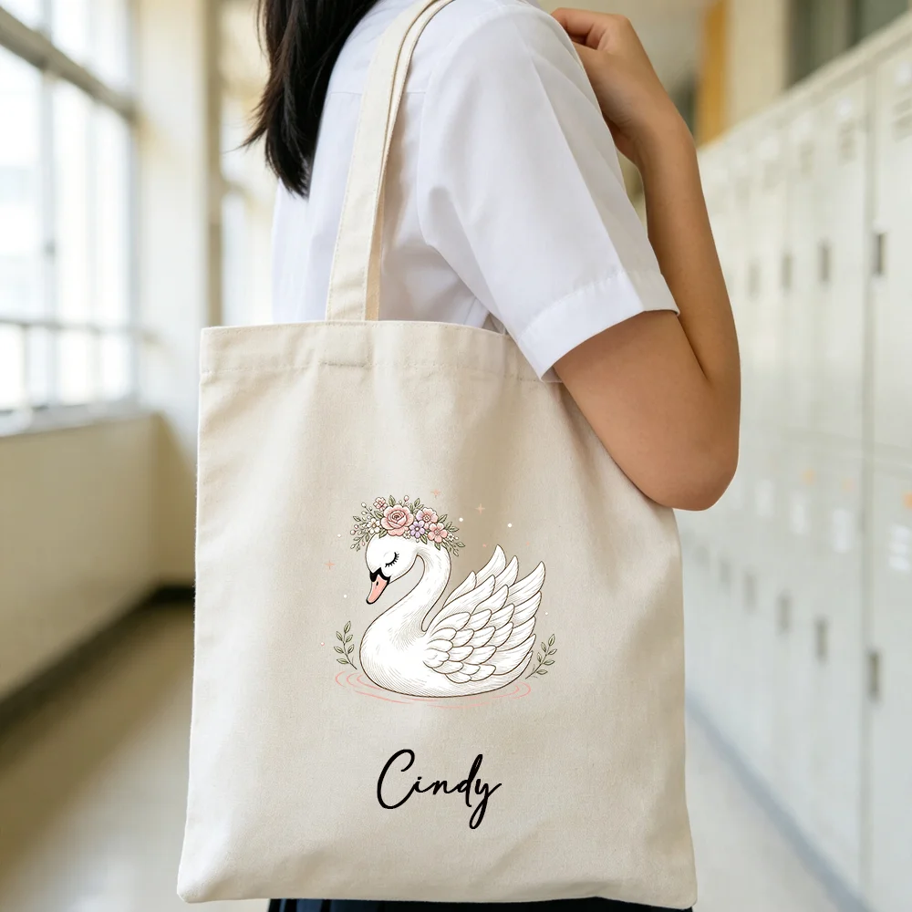 กระเป๋าผ้าแคนวาสลายดอกไม้หงส์ส - Women Bags Name บทวิจารณ์และราคา