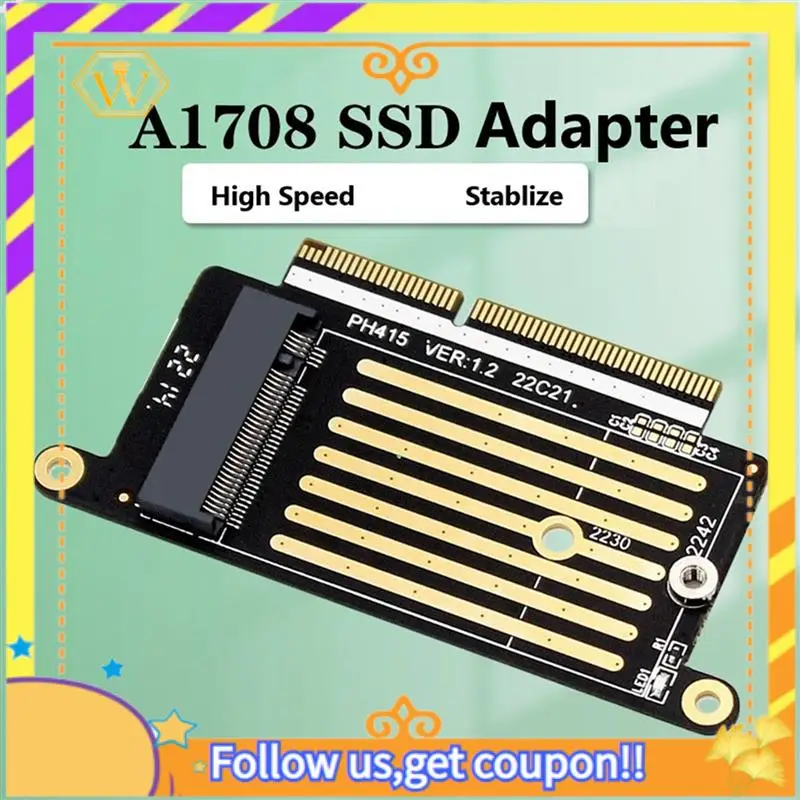 Latest-20X A1708 SSD Adapter Nvme PCI Express PCIE To NGFF M2 SSD Adapter Card M.2 SSD For  Pro Retina 13 Inch A1708