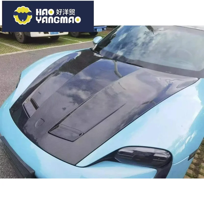 Suitable for Premium FORPorsche Taycan Hood Dry Carbon Fiber 2019-2025
