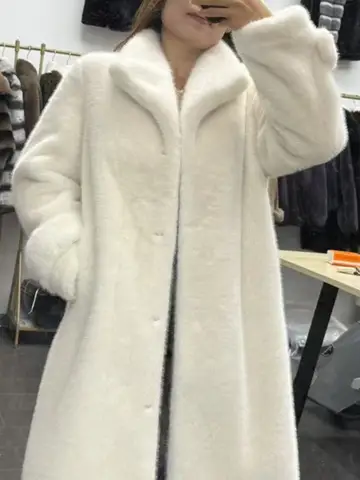 10 best sales महिलाओं के लिए सफेद फर कोट - №9