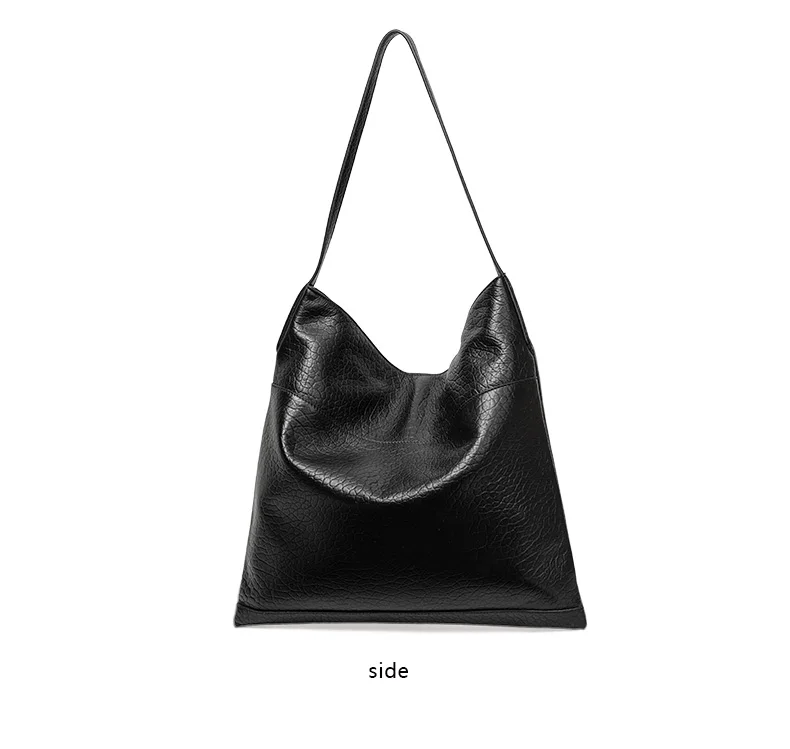Damen-Schultertasche aus echtem Rindsleder mit Steinmuster, große Kapazität, Reise-Hobo-Unterarmtasche, stilvolle Freizeit-Handtasche – Detail 9