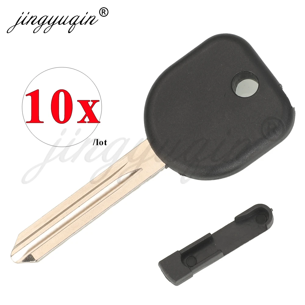 jingyuqin 10PCS Transponder Ignition Uncut Key B111 Right Blade Circle Plus For Chevrolet Epica Cruze v Chip Groove Empty shell