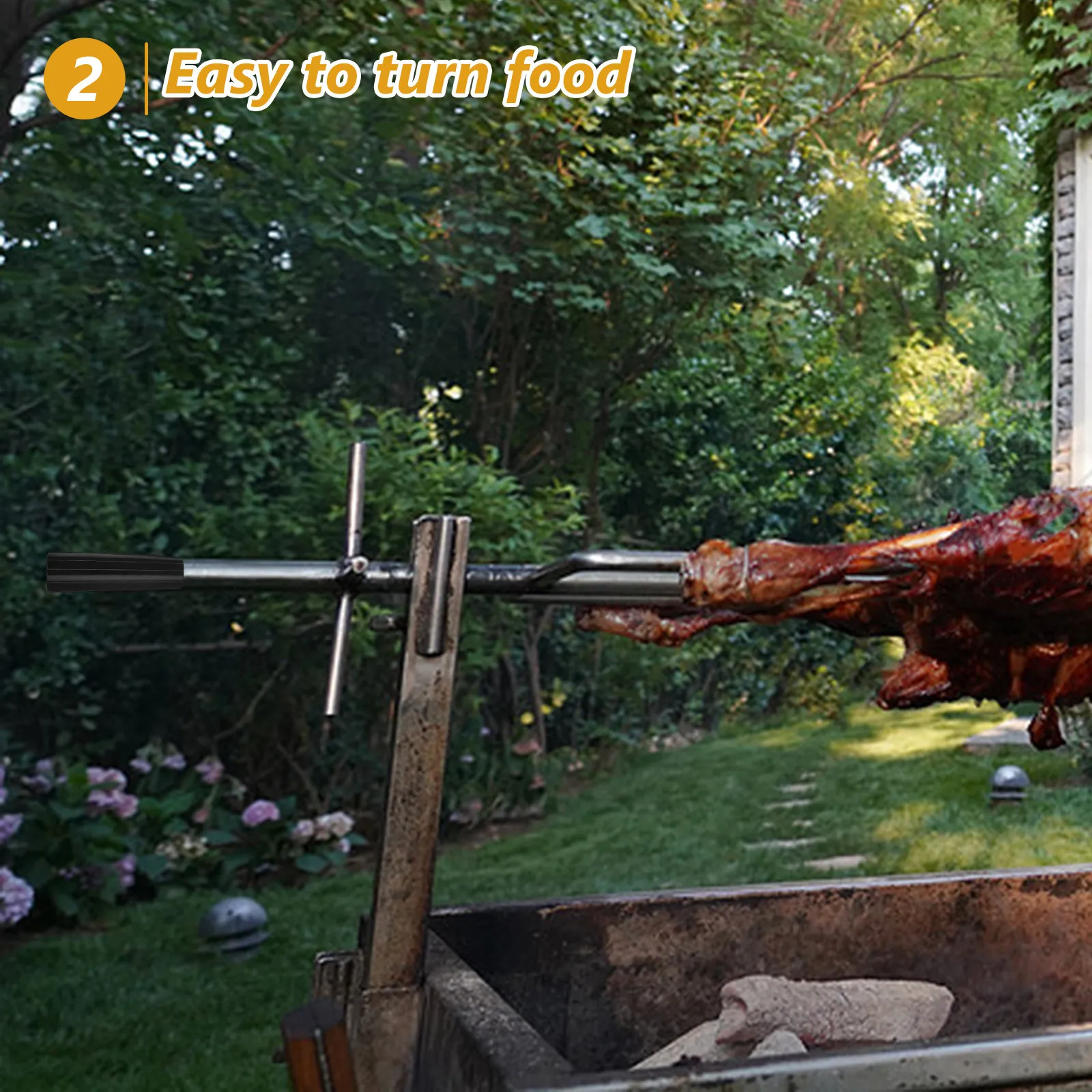 Asa de Repuesto para Tenedor de Barbacoa con Tuerca Integrada, Resistente al Calor, para Asador, Accesorio de Barbacoa