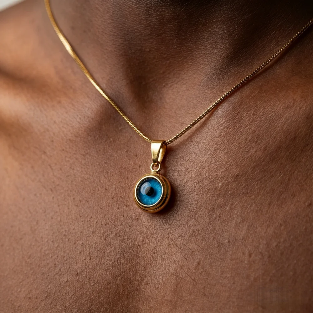 Men Accessories Singapore - Kalung Liontin Mata Malaikat Sederhana Untuk
