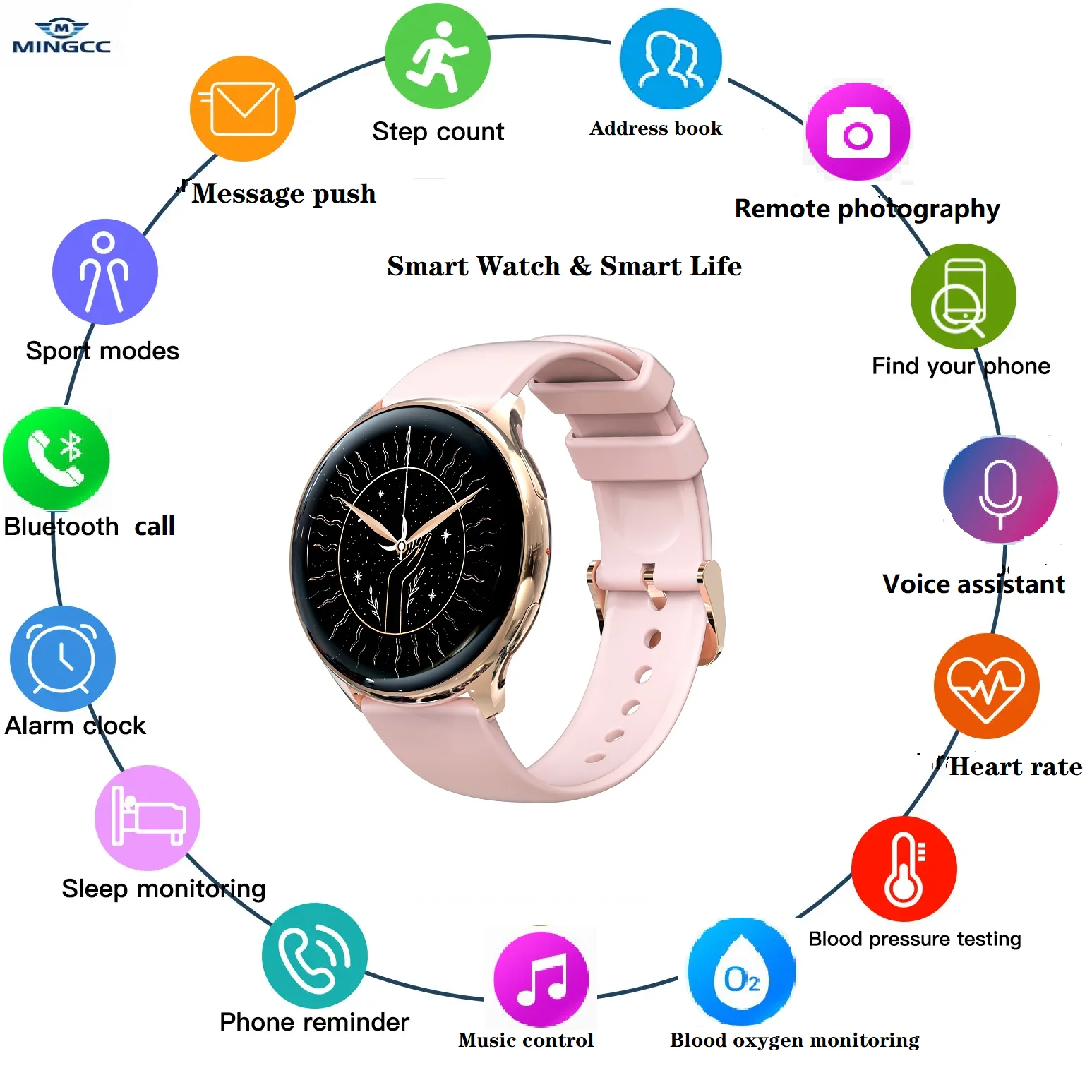 HD Bluetooth Call Smartwatch 2024 Health Monitor Activity Tracker 1.39-inch HD Screen Multi-functional Android Apple Smartwatch