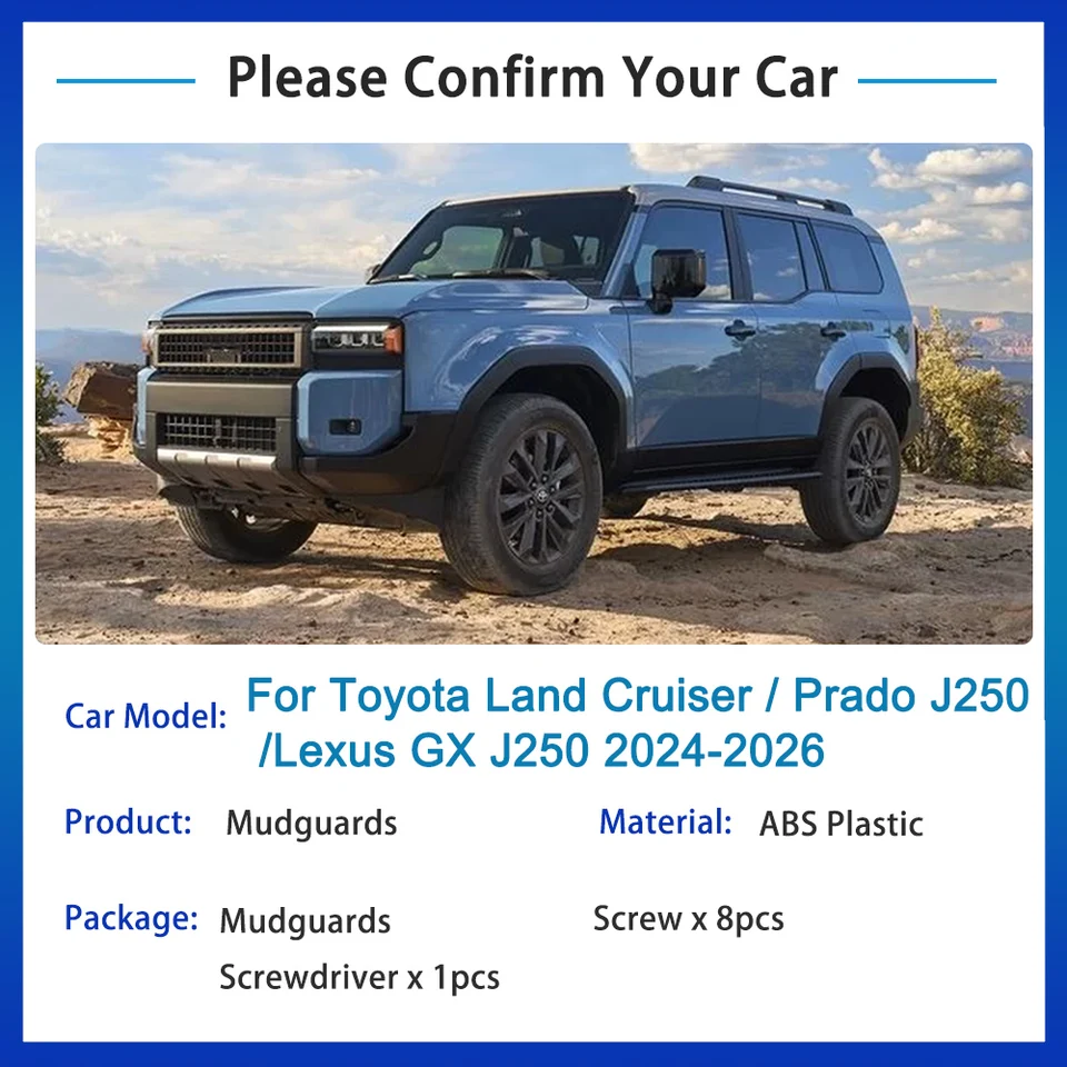 Car Lined Fenders For Toyota Land Cruiser 250 Accessories Lexus GX