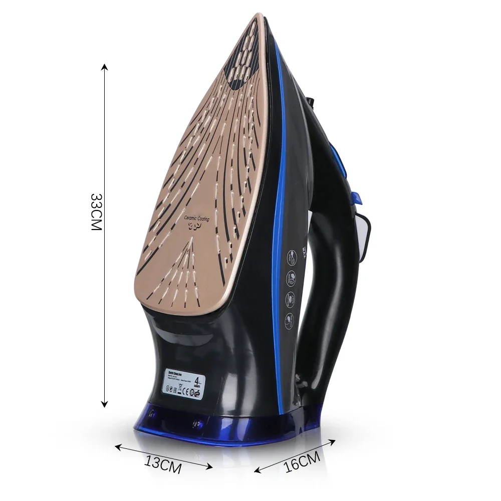 2600 واط مكواة بخار كهربائية غير عصا Soleplate قابل للتعديل ترموستات للملابس آلة مكوّاة الملابس للاستخدام المنزلي