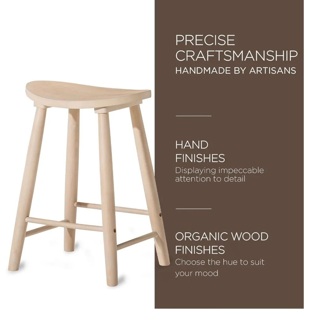 Kitchen Bar Stool, Modern Farmhouse Wood Counter Barstool, Kitchen Island Counterstool, Counter Height Bar Stools for Kitchen