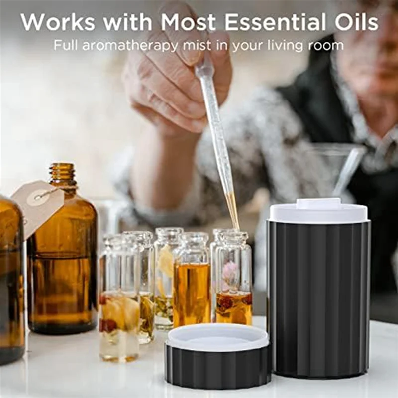 ABUD-Penyebar Minyak Esensial Aromaterapi Mini Portabel Diffuser USB Kabut Dingin 100Ml Cocok untuk Mobil Rumah B