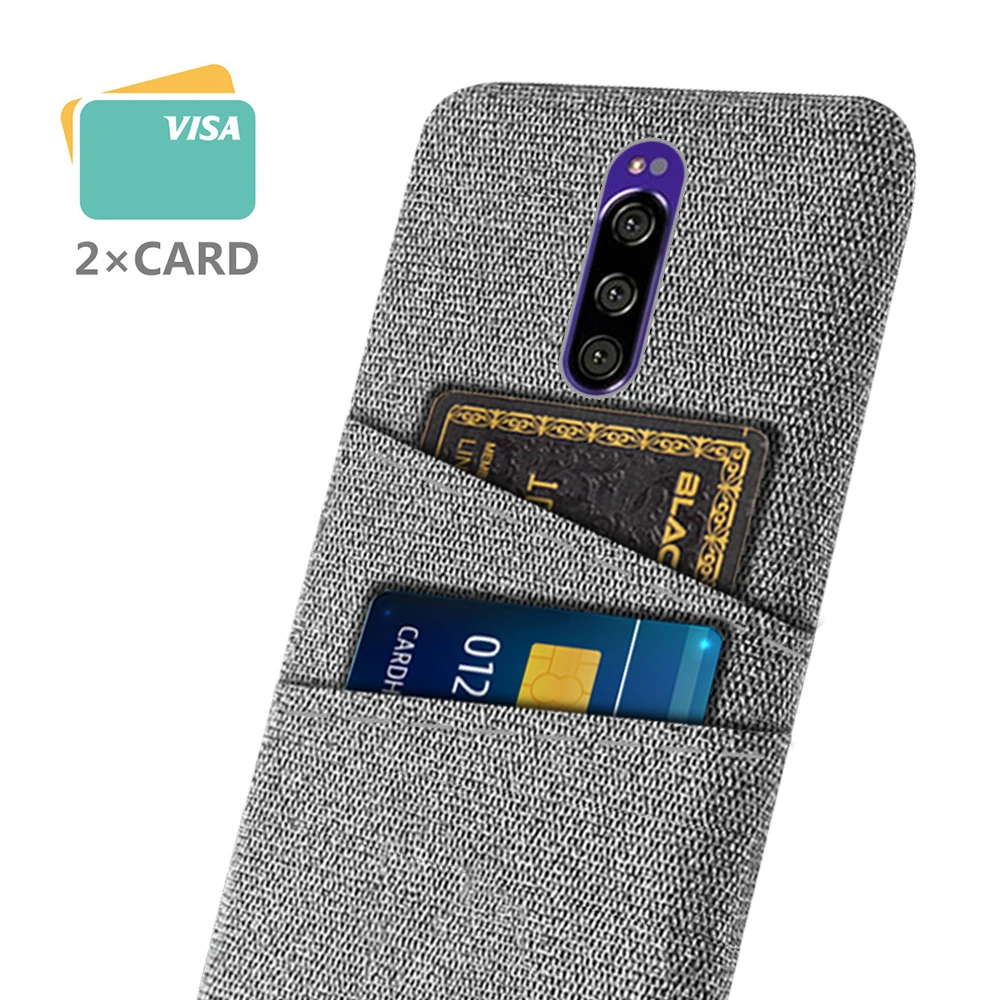 Case For Sony Xperia 1 Case Cover Xperia One Luxury Fabric Dual Card Phone Cover For Sony Xperia1 Sony1 Coque Funda Capa