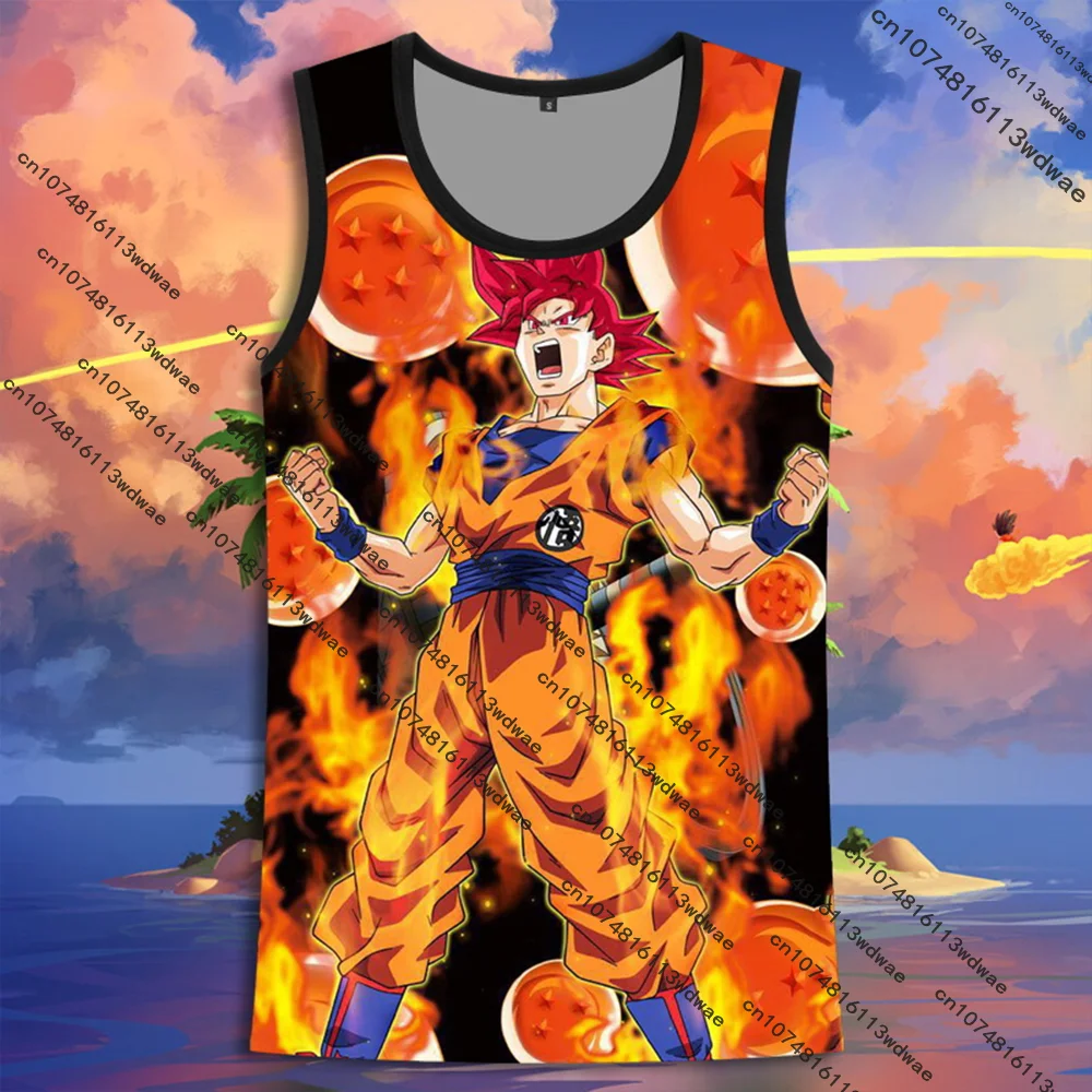 孫悟空ベジータドラゴンボールZタンクトップメンズテーマアニメ展示会特別服3Dプリントカジュアルスポーツキッズバスケットボールベスト