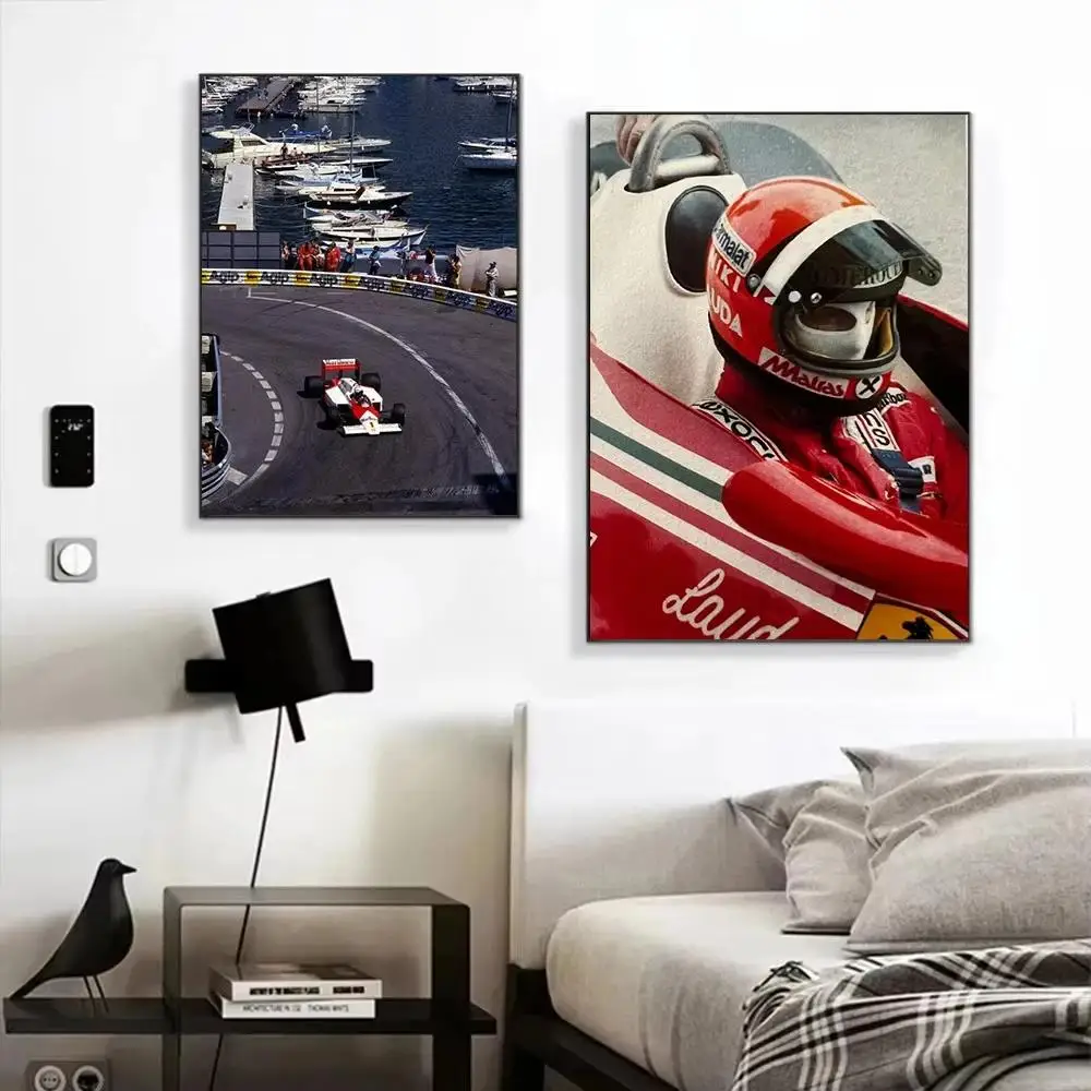 Vintage F Monaco Modern Racing Car Photo Poster Canvas Painting Wall Art Home Decor Gift