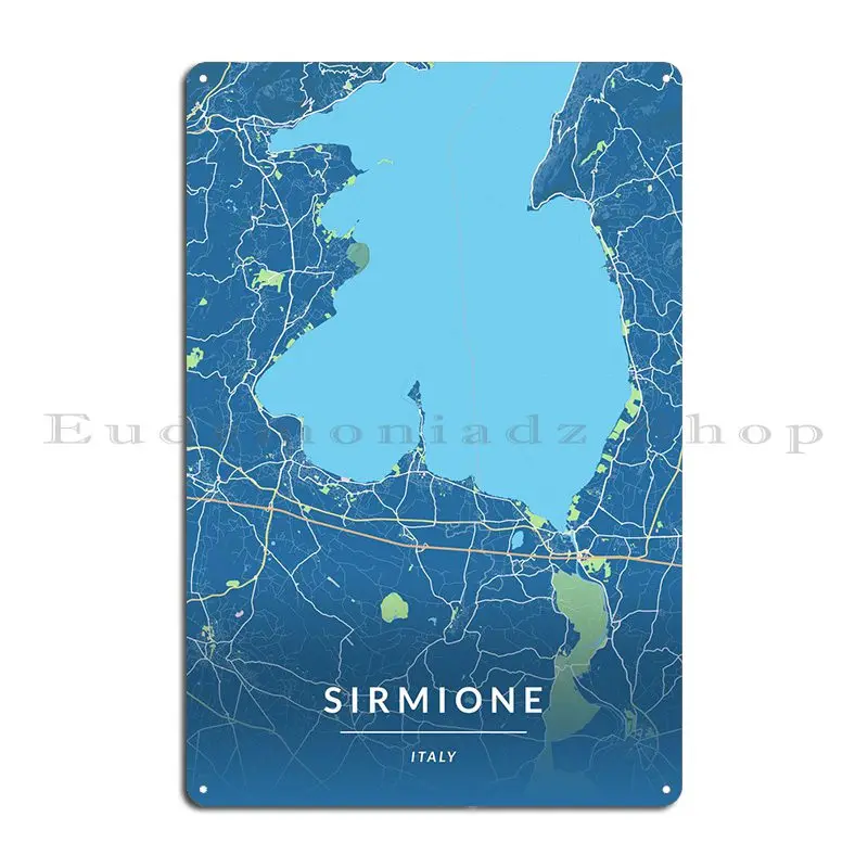 Sirmione Italy Metal Plaque Poster Garage Wall Mural Designs Designing Garage Club Tin Sign Poster