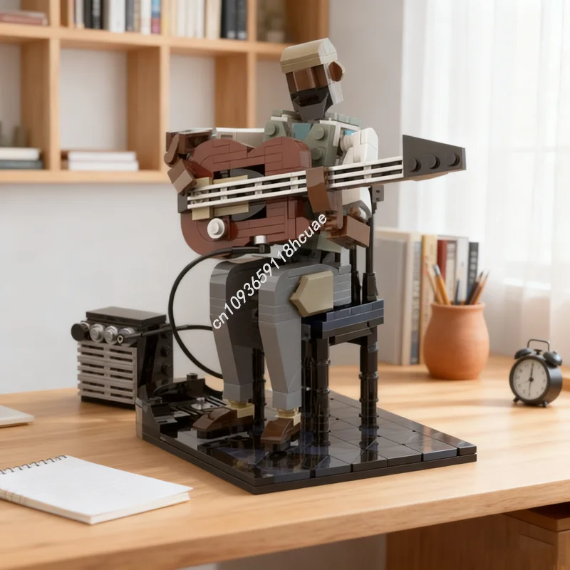 

380pcs MOC Jazz Guitarist Building Set Peopleed Model Blocks Toy Architecture Assemble DIY Idea Christmas Gifts Kids Birthday