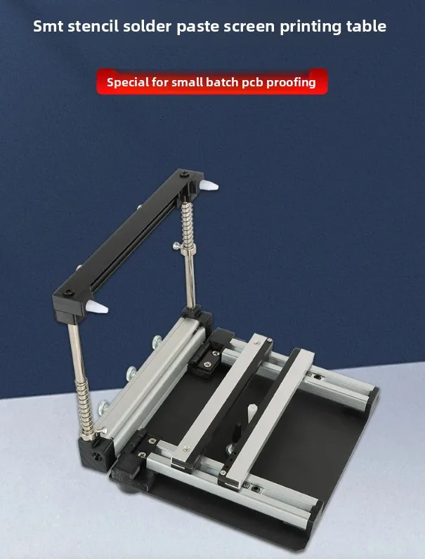 100*100mm SMT Steel Mesh Solder Steel Sheet PCB Solder Paste Printing Manual Micro Screen Printing Machine Printing Table