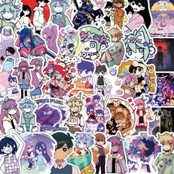 Autocollants imperméables du jeu Omori pour enfant, décalcomanies de dessin animé, planche à roulettes, ordinateur portable, soleil, basilic, noir et blanc, bricolage, 10 pièces, 30 pièces, 50 pièces