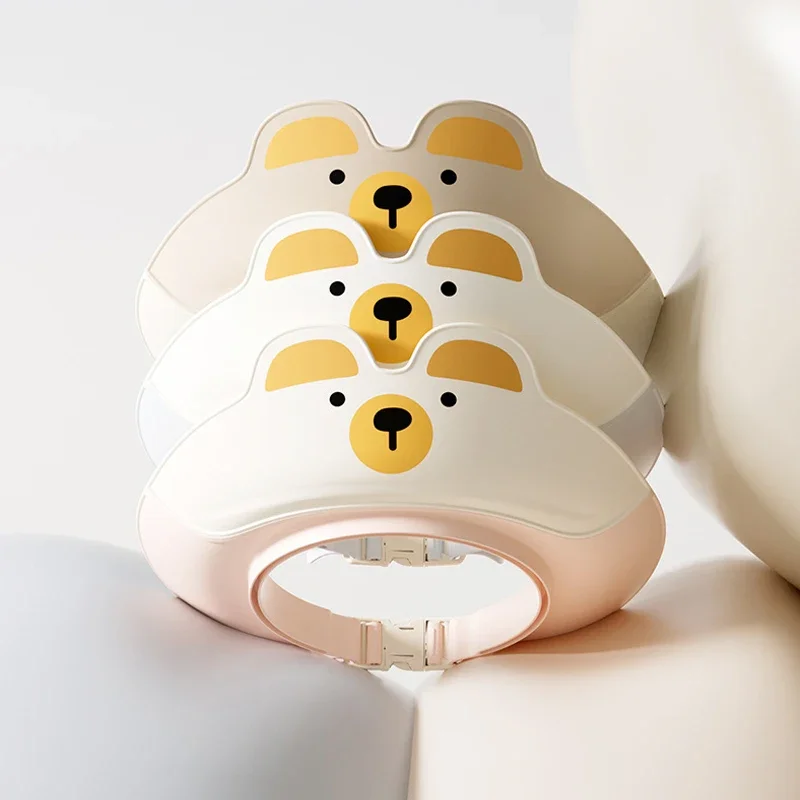 

Регулируемая детская шапочка для шампуня, детская шапочка для душа с динозавром, мультяшный козырек для ванны, детский щиток для волос, защита ушей, водонепроницаемый